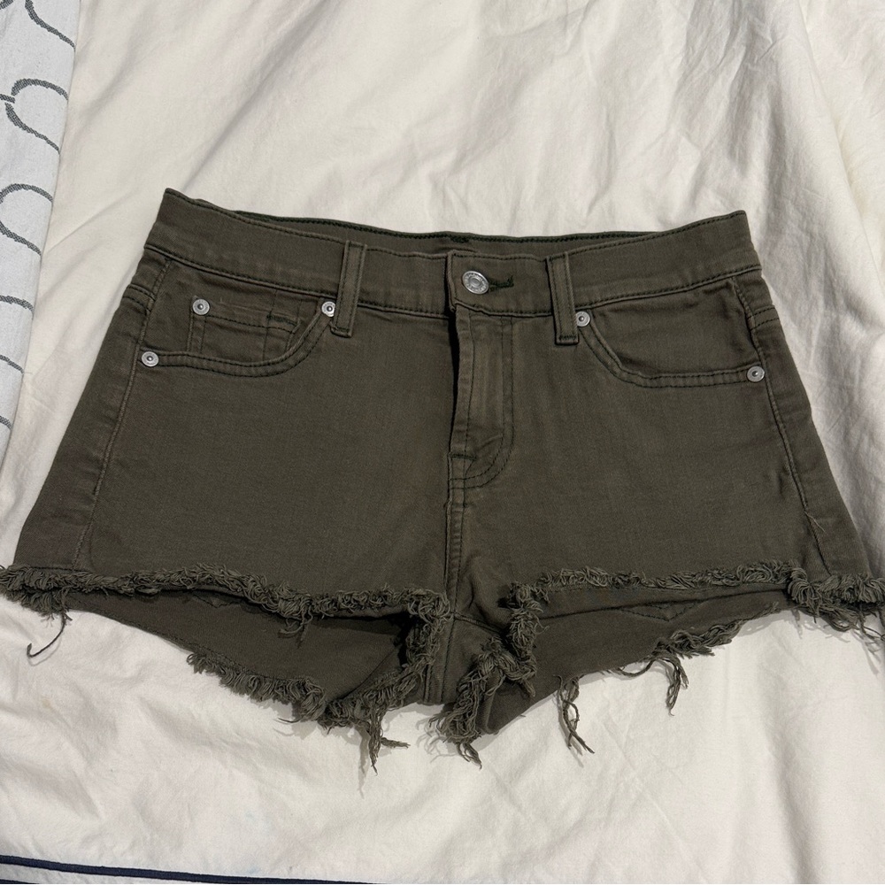 7 For All Mankind Olive Jean Shorts